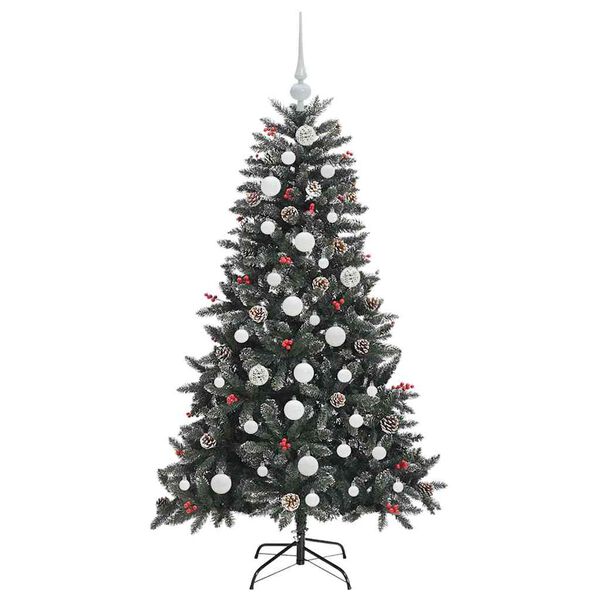 vidaXL &Aacute;rvore de Natal Artificial Verde 150 cm PVC, Pl&aacute;stico e A&ccedil;o