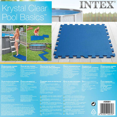 Intex Protetores para piso de piscina 8 pcs 50x50 cm azul