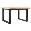 vidaXL Mesa de centro estrutura em O 60x60x40,5 cm pinho/a&ccedil;o