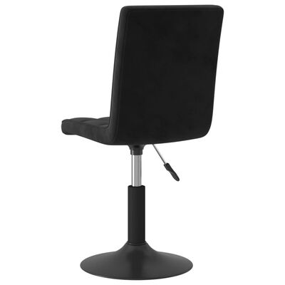 vidaXL Cadeiras de jantar giratórias 2 pcs veludo preto