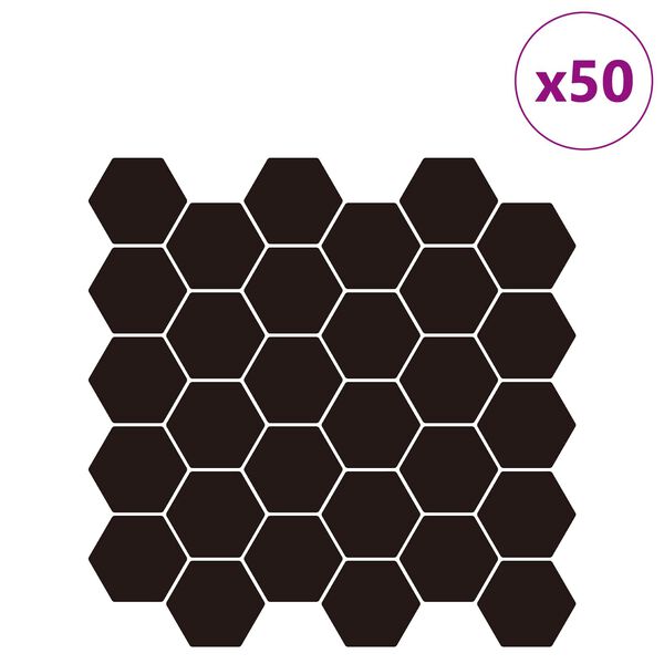 vidaXL Azulejo hexagonal 20 pcs Cinzeto 30 x 30 cm Poliuretano e PET