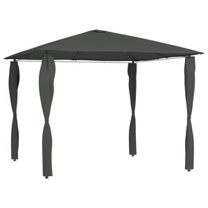vidaXL Gazebo 3x3x2,6 m com capas para postes 160 g/m&sup2; antracite