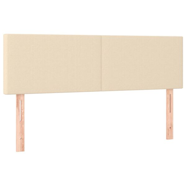 vidaXL Cabeceiras creme 144x5x78/88 cm tecido