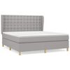 vidaXL Cama com molas/colch&atilde;o 160x200 cm tecido cinzento-claro