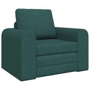 vidaXL Sof&aacute;-Cama Verde Escuro 98 x 71 x 83 cm tecido