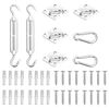 vidaXL 8 pcs conjunto acess&oacute;rios p/ para-sol vela a&ccedil;o inoxid&aacute;vel