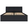 vidaXL Cama hidr&aacute;ulica c/ arruma&ccedil;&atilde;o LED 120x200cm couro artifi. preto