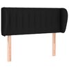 vidaXL Cabeceira de cama c/ abas tecido 83x23x78/88 cm preto