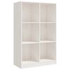 vidaXL Estante 70x33x110 cm madeira de pinho maci&ccedil;a branco