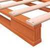 vidaXL Cama de paletes 180x200 cm madeira pinho maci&ccedil;a castanho cera