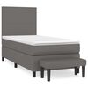 vidaXL Cama com molas/colch&atilde;o 80x200 cm couro artificial cinza