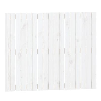 vidaXL Cabeceira de parede 108x3x90 cm madeira de pinho maciça branco