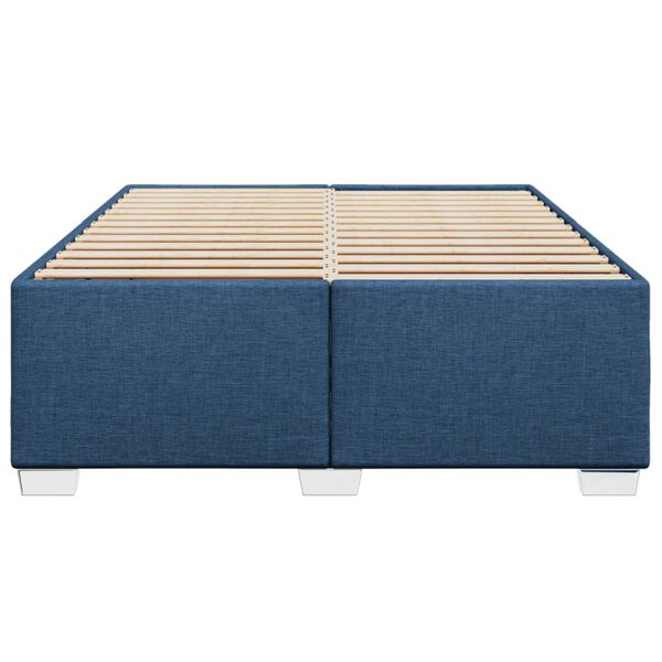 vidaXL Estrutura de cama sem colch&atilde;o 140x200 cm tecido azul