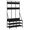 vidaXL Bengaleiro c/ arruma&ccedil;&atilde;o de cal&ccedil;ado 100x40x184 cm preto
