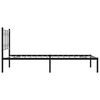 vidaXL Estrutura de cama com cabeceira 100x190 cm metal preto