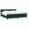 vidaXL Cama com molas/colch&atilde;o 180x220 cm veludo verde-escuro