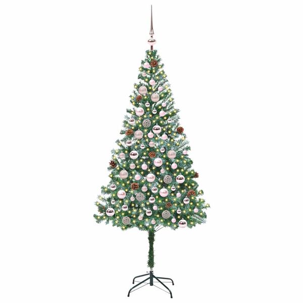 vidaXL &Aacute;rvore de Natal Artificial com 300 LEDs Verde 180 cm PVC e A&ccedil;o