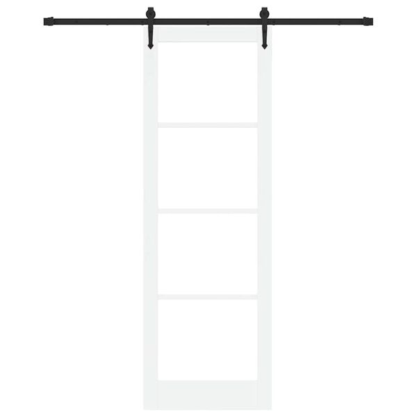 vidaXL Porta Deslizante Branco e Preto 78 x 232 cm