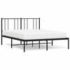 vidaXL Estrutura de cama com cabeceira 140x200 cm metal preto