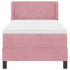 vidaXL Cama Box com colch&atilde;o com cabeceira Rosa 200 x 80 cm Veludo