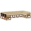vidaXL Conjunto de Sof&aacute;s para Exterior 10 pcs Natural e Bege