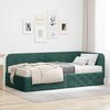 vidaXL Estrutura de Cama de Canto Verde Escuro 90 x 200 cm Veludo