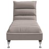 vidaXL Chaise lounge massagem c/ almofad&otilde;es tecido cinza-acastanhado