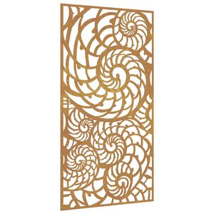 vidaXL Decora&ccedil;&atilde;o p/ muro de jardim 105x55 cm a&ccedil;o corten design conchas