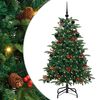 vidaXL &Aacute;rvore de Natal Artificial Verde 150 cm PVC, Metal e Pl&aacute;stico
