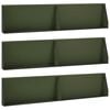 vidaXL Muro de Conten&ccedil;&atilde;o 6 unid. 100 x 12 x 30 cm A&ccedil;o Verde-Azeitona