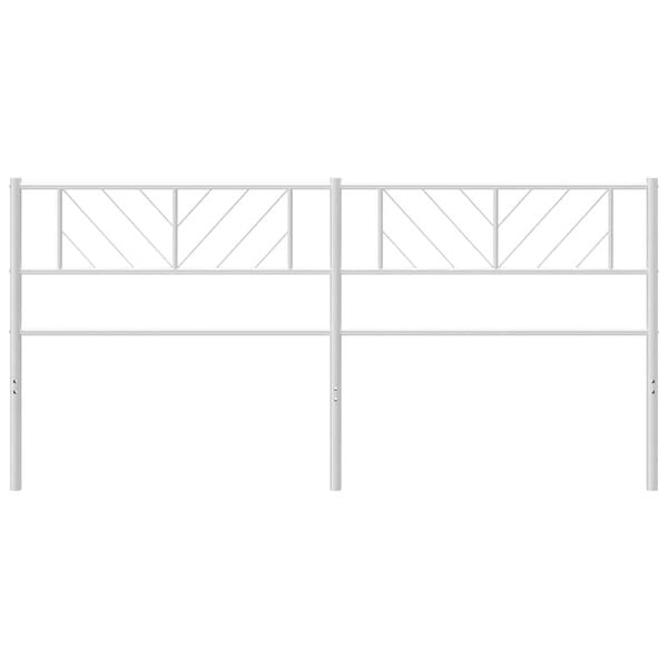 vidaXL Cabeceira de cama 193 cm metal branco