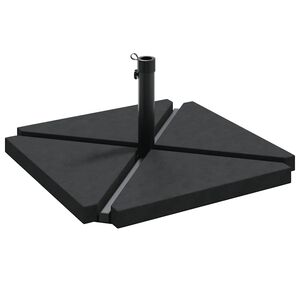 vidaXL 5 Pe&ccedil;as Conjunto de base p/ guarda-sol de jardim granito e a&ccedil;o