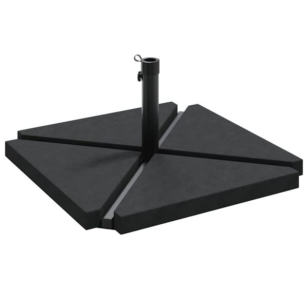 vidaXL 5 Pe&ccedil;as Conjunto de base p/ guarda-sol de jardim granito e a&ccedil;o