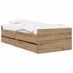 vidaXL Estrutura da Cama Carvalho Artisian Derivados de Madeira