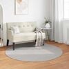 vidaXL Tapetes de &aacute;rea Redondo LUGO Creme e Cinza &Oslash; 160 CM Poli&eacute;ster