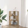 vidaXL Estante canto 3 prateleiras deriv. madeira carvalho artisiano