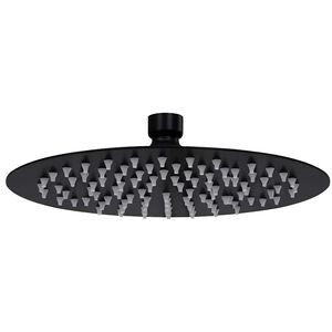 vidaXL Cabe&ccedil;a de chuveiro redonda 20 cm a&ccedil;o inoxid&aacute;vel preto