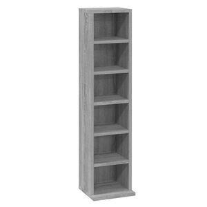 vidaXL Arm&aacute;rio para CD 21x20x88cm derivados de madeira cinzento sonoma