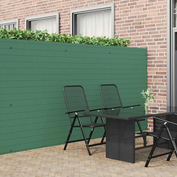 vidaXL Cerca de jardim dupla face verde 1,8x5 m PVC