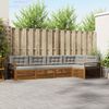 vidaXL Conjunto de Sof&aacute;s para Exterior 5 pcs Cinza Natural e Claro
