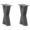 vidaXL P&eacute;s para mesa de centro em formato de X, 2 pe&ccedil;as, antracite, 28x(42-43) cm, a&ccedil;o
