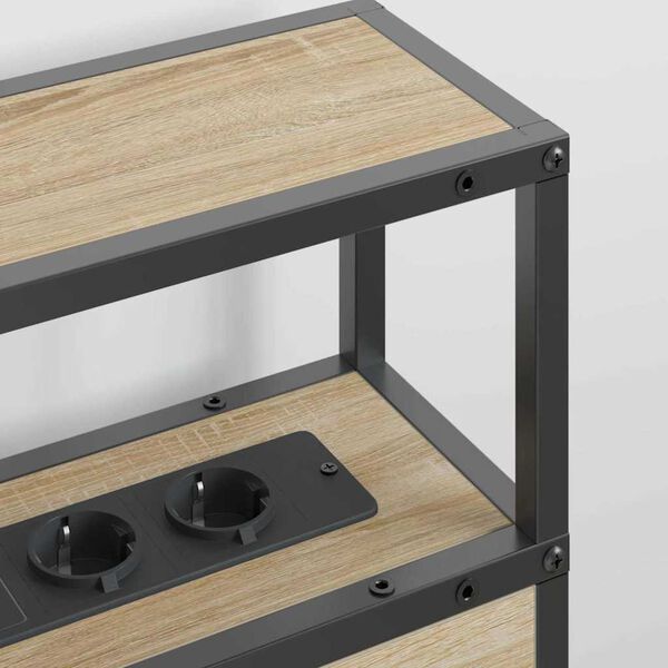 vidaXL Cabeceira de armazenamento com cabeceira Carvalho sonoma 160 cm