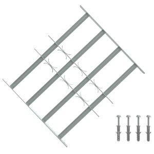 vidaXL Grades de seguran&ccedil;a para janelas com 4 travess&otilde;es 3 pcs