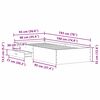 vidaXL Estrutura da Cama Carvalho Preto 90 x 190 cm Madeira processada