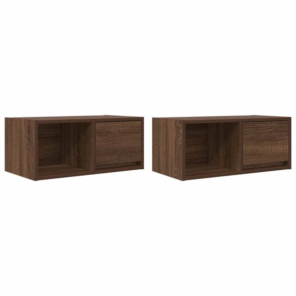 vidaXL M&oacute;veis de TV 2pcs 60x31x25,5cm deriv. madeira carvalho castanho