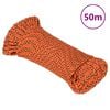 vidaXL Corda de barco 3 mm 50 m polipropileno laranja