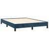 vidaXL Estrutura de cama sem colch&atilde;o 140x190 cm veludo azul-escuro