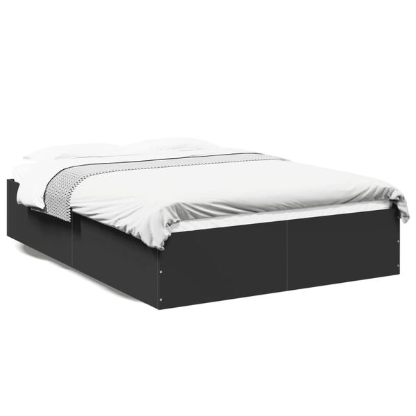 vidaXL Estrutura de cama 120x190 cm derivados de madeira preto