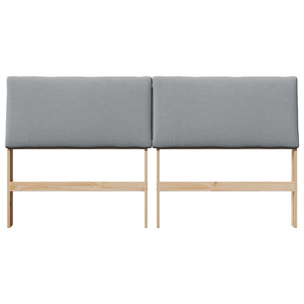 vidaXL Cabeceira estofada Cinzento-claro 200 cm