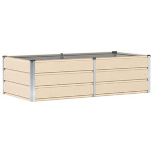 vidaXL Floreira Ivory 160 x 80 x 45 cm A&ccedil;o